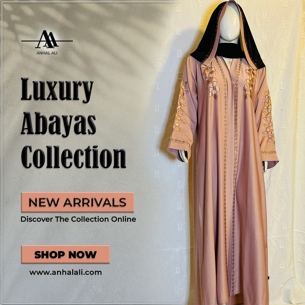 Embroidery Abaya with Sleeves – Original Nida Fabric -03