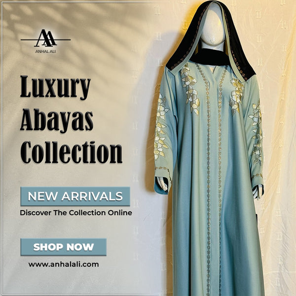 Embroidery Abaya with Sleeves – Original Nida Fabric -02